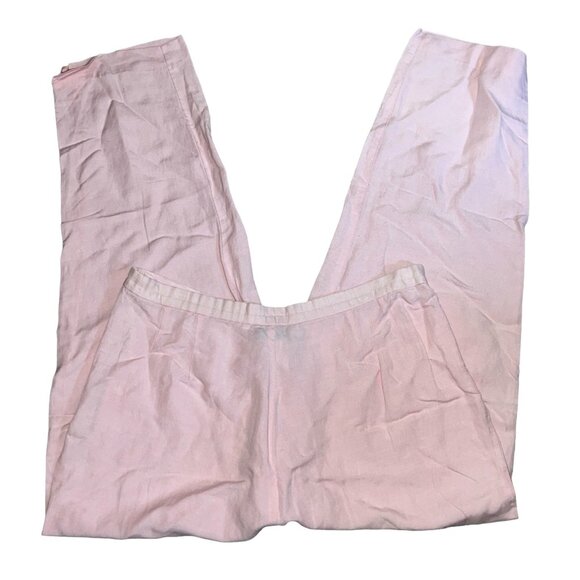 Plaza South Vintage Linen Blend Tapered Leg High Waist Casual Pants Sz 12 Womens - Picture 2 of 5